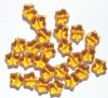 25 12mm Transparent Topaz Star Beads